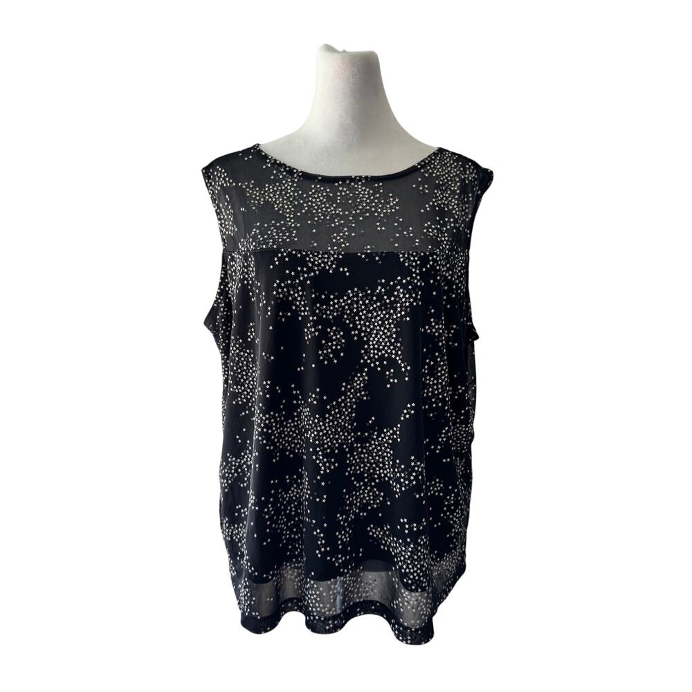 Vintage Y2K Impressions Millennium Edition Black & Silver Star Print Tank Top